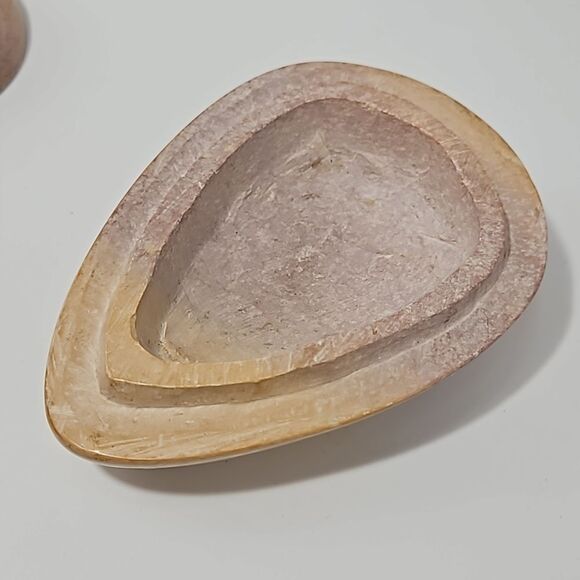 Carved Natural Soapstone Tribal Mask Box - KENYA - Picture 7 of 9